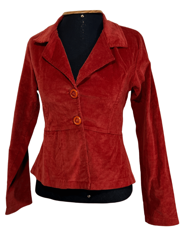 Blazer Veludo Cotelê Vermelho