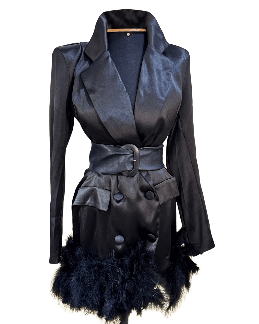Blazer Preto de Pluma