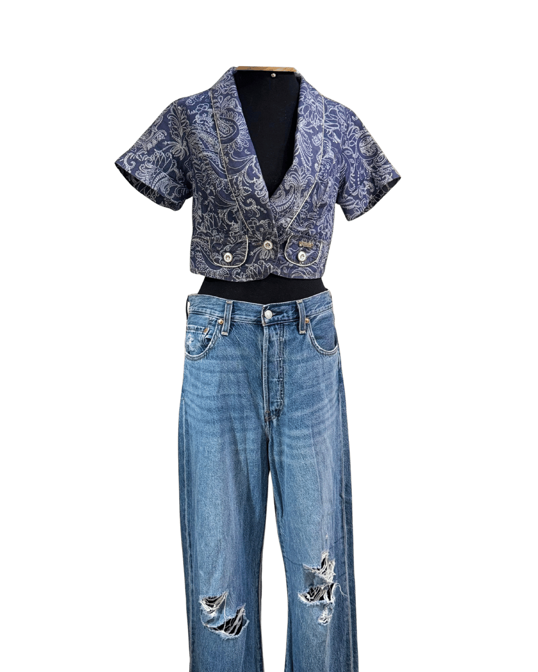 Blusinha Cropped Paisley