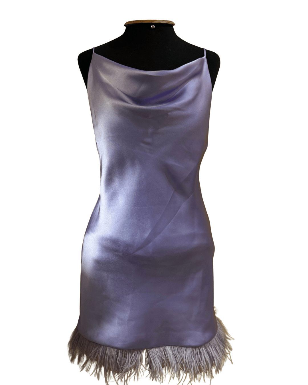 Vestido de Pluma Lilás Zara